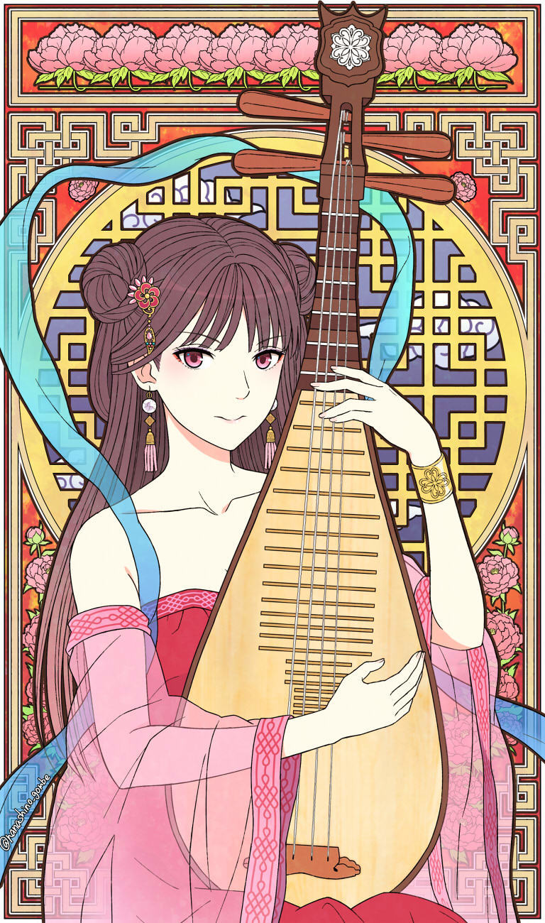 中国琵琶のイラスト トウシロウの民族楽器blog